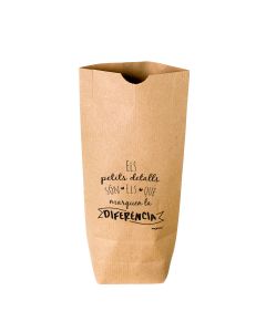 Kraft bag Marcan la diferencia, black 12x22,5cm