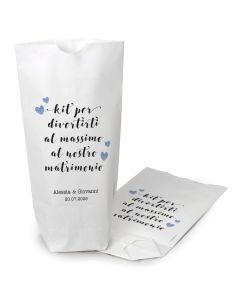 Kit per Divertirsi   white paper bag 12x21x5cm.