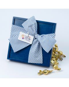 Blue wooden box dots ribbon Mejor profe 25 croki-choc