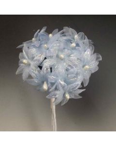 Mazzo fiori perle mini azzurre