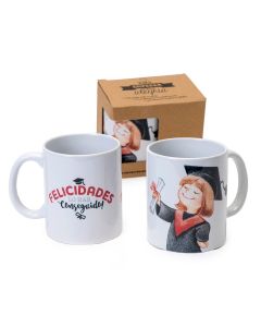 Taza cerámica graduación en caja regalo