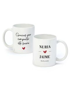 Tasse en céramique Gracias por compartir dans le coffret cadeau