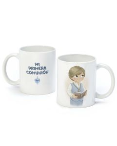 Tasse Primera Comunión garçon, gilet et Bible dans une boîte cadeau