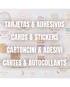 Muestrario de tarjetas, sobres y tarjetones