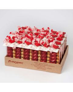 Display 30 Valentine's Day box heart clip w/card 12 choc