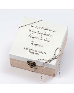 Pack regalo caja de madera personalizada Lo importante