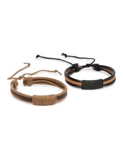 Two-tone brown and black bracelet, assorted, min.8