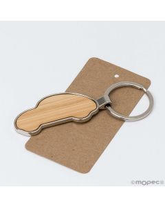 Porte-clé en bois personnalisable voiture 6,4x2,4cm. 5pcs.