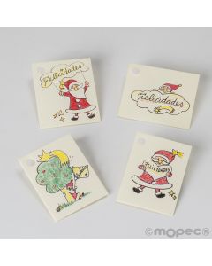 Tarjetas 5x4,2cm. con texto, disponible en varios idiomas