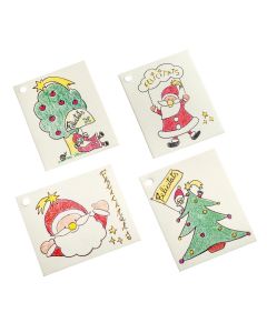 Tarjetas navideñas Felicitats 8x6,5cm.4stdo.min.100 P.GOLOSO