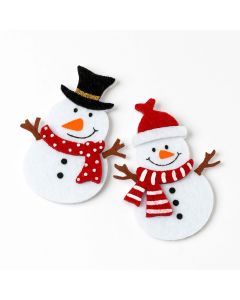 Felt Snowman with adhesive assorted , min.4