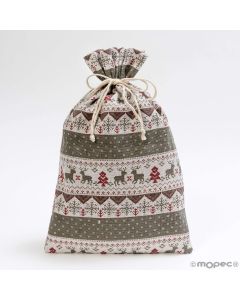 Cloth bag with Christmas borders