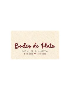 Pre-cut Bodas de Plata tag 30 x sheet