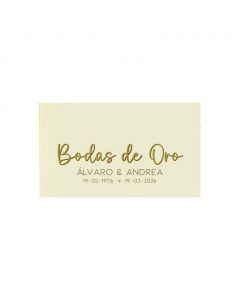 Tarjetas precortadas Bodas de Oro 30xhj.