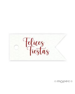 Tarjeta bandera Felices Fiestas 3,7x1,7cm  min.77