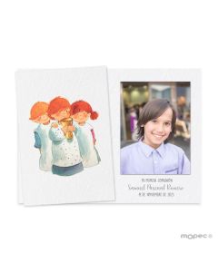 Porte-photos 3 enfants communion 9x13cm PRIX DOUX