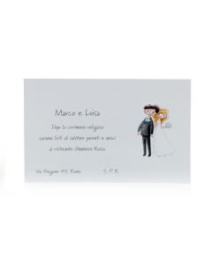 Pop&Fun hand by hand wedding invitation 13,5x8,5cm