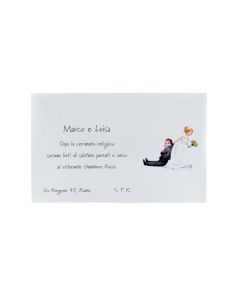 Invitación boda -Sí o Sí- de la chaqueta 13,5x8,5cm. min.25