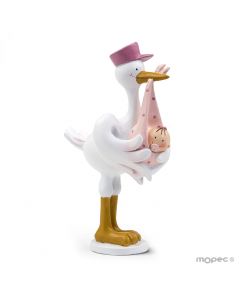 Figura pastel cigueña amorosa Pita 20cm