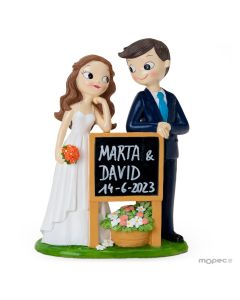 Pop & Fun cake topper with blackboard, 21cm