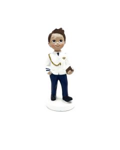 Figura para pastel Comunión Almirante blanco