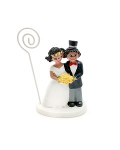 Portecartes mariés avec bouquet 9,5cm