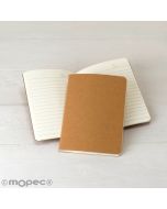 Notebook with smooth covers 10,5x15cms.