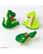 Sant Jordi felt dragon with clamp, min.6