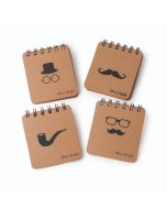 Men Style spiral notebook 4assorted 8,5x10cm.