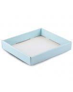 Plateau carton bleu ciel 27x24x5cm