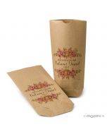 Sac papier kraft fleuri 12x23.5x5cm.min.25 en langues