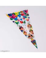 Party cones for boys and girls 42x20cm price x 100 units