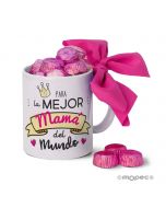 Tazza in ceramica Miglior Mamma  confezione regalo + 6 cioccolatini