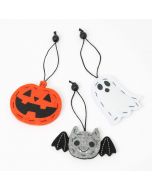 Assorted bat, ghost and pumpkin pendant