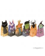 Borsa Halloween con silhouette e adesivo 22x12cm. assort.6