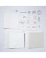 Sample set of cards, envelopes and notecard