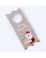 Décoration de porte Père Noël avec cadeau et cloches 28,5 cm