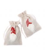 Ivory Bag with Red gnomes stdo. 2 units 20cm.