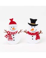 Wooden clothespin with felt snowman assorted 2 min.6