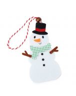 Snowman felt hanging decoration 6,7x10,7cm