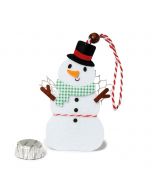 Snowman felt hanging decoration 1chocolate