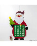 Santa felt Advent calendar 24 candies 52x71 cm.