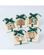 Boîte de 4 chocolats avec pendentif boule de Noël 5 stdo., m