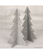 Silver glitter tree 19cm