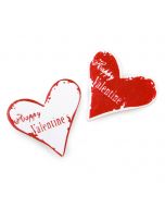 Wooden Valentine`s Day adhesive 3,5cm (price x 16ps.)