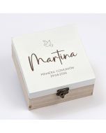 Caja madera Primera Comunión 12,5x6x12,5cm. personalizada