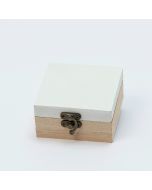 Wooden box with white lid  8,5x4,5x8,5cm min.6