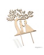 Cake topper sposi albero della vita 17x18cm.