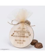 Posavasos madera "Las Cosas..." personalizado 2bombones min.18