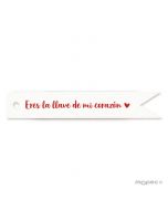 Tarjeta Eres la llave de mi corazón 11x2cm(preciox20u) min20